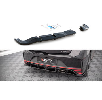 Maxton Design Maxton Design Central Rear Splitter (with vertical bars) Hyundai I20 N Mk3