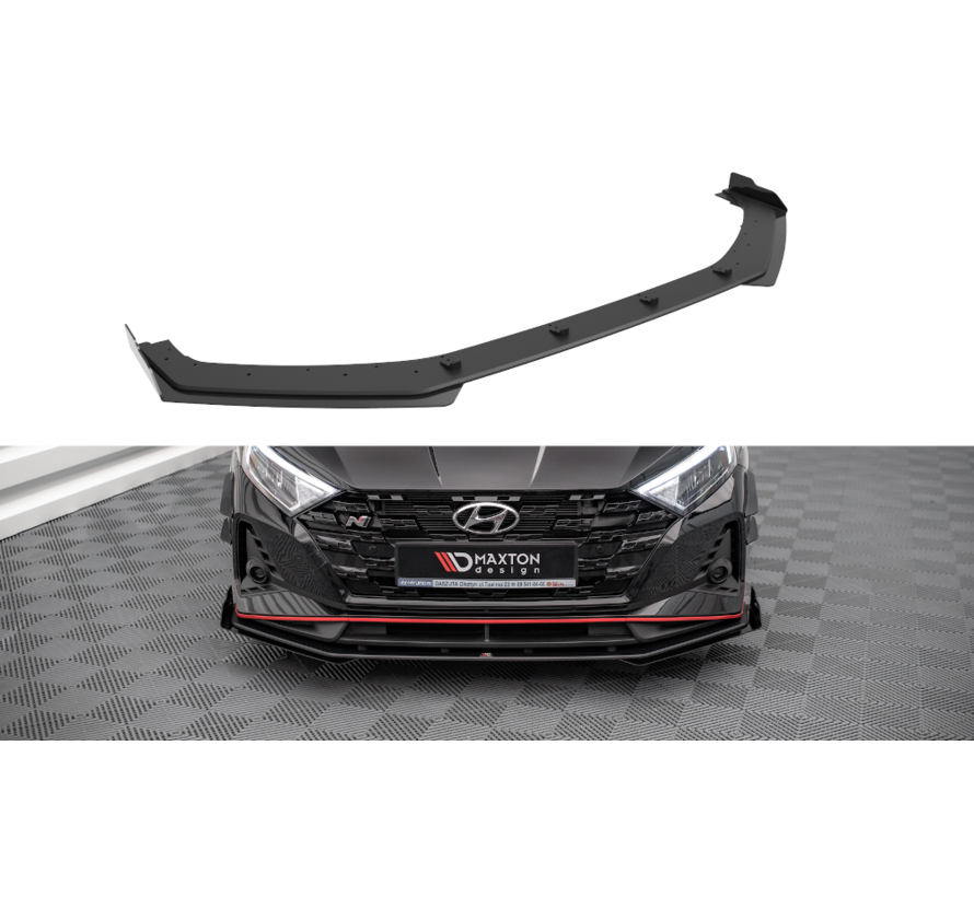 Maxton Design Street Pro Front Splitter V.1 + Flaps Hyundai I20 N Mk3