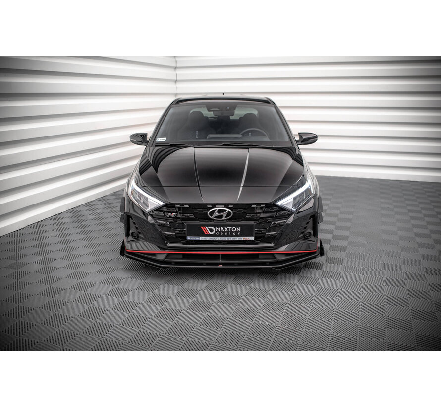 Maxton Design Street Pro Front Splitter V.1 + Flaps Hyundai I20 N Mk3