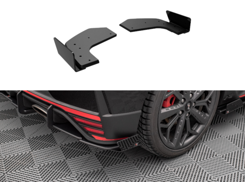 Maxton Design Maxton Design Street Pro Rear Side Splitters + Flaps Hyundai I20 N Mk3