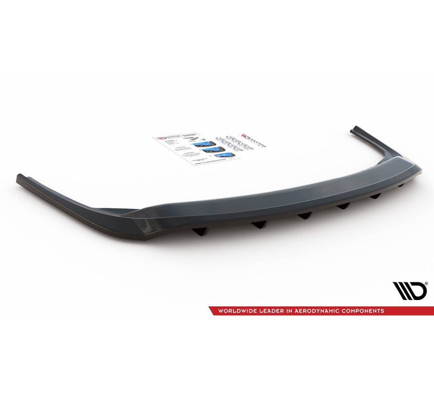 Maxton Design Central Rear Splitter (with vertical bars) Skoda Fabia Combi Mk3 Facelift