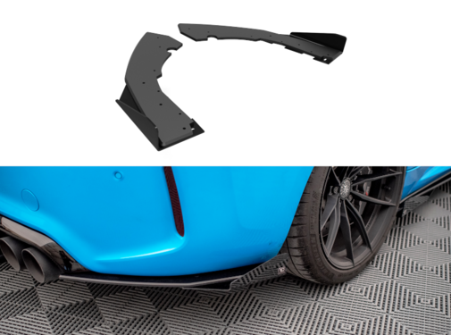 Maxton Design Maxton Design Street Pro Rear Side Splitters + Flaps BMW M2 F87