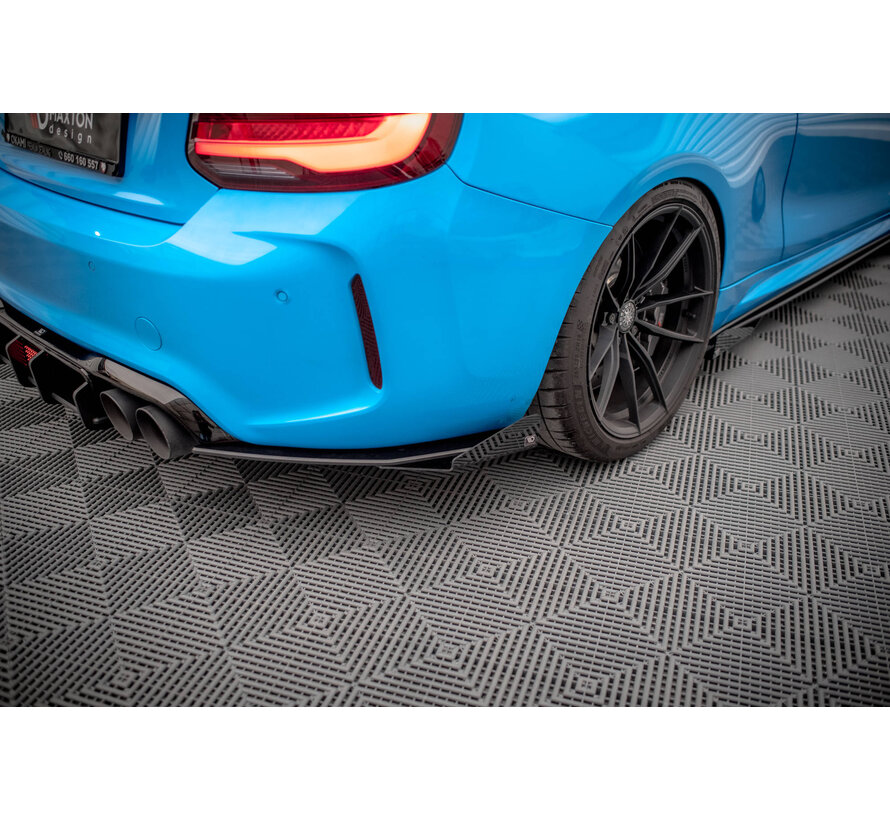 Maxton Design Street Pro Rear Side Splitters + Flaps BMW M2 F87