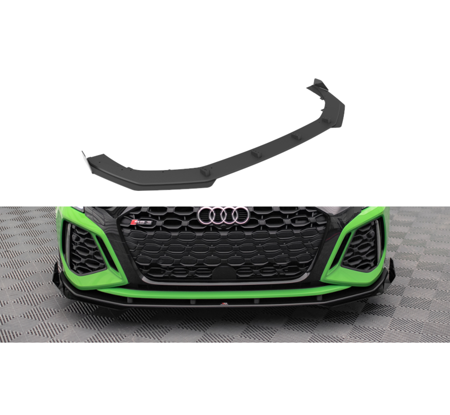 Maxton Design Street Pro Front Splitter V.1 + Flaps Audi RS3 8Y