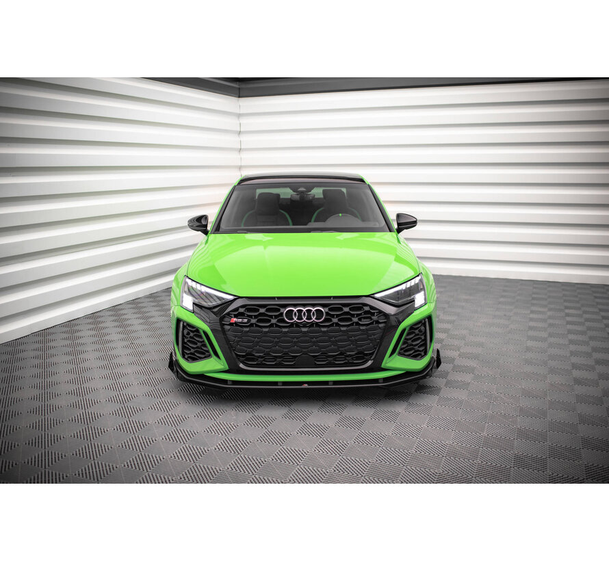 Maxton Design Street Pro Front Splitter V.1 + Flaps Audi RS3 8Y