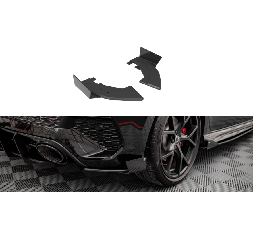 Maxton Design Street Pro Rear Side Splitters + Flaps Audi RS3 Sportback 8Y