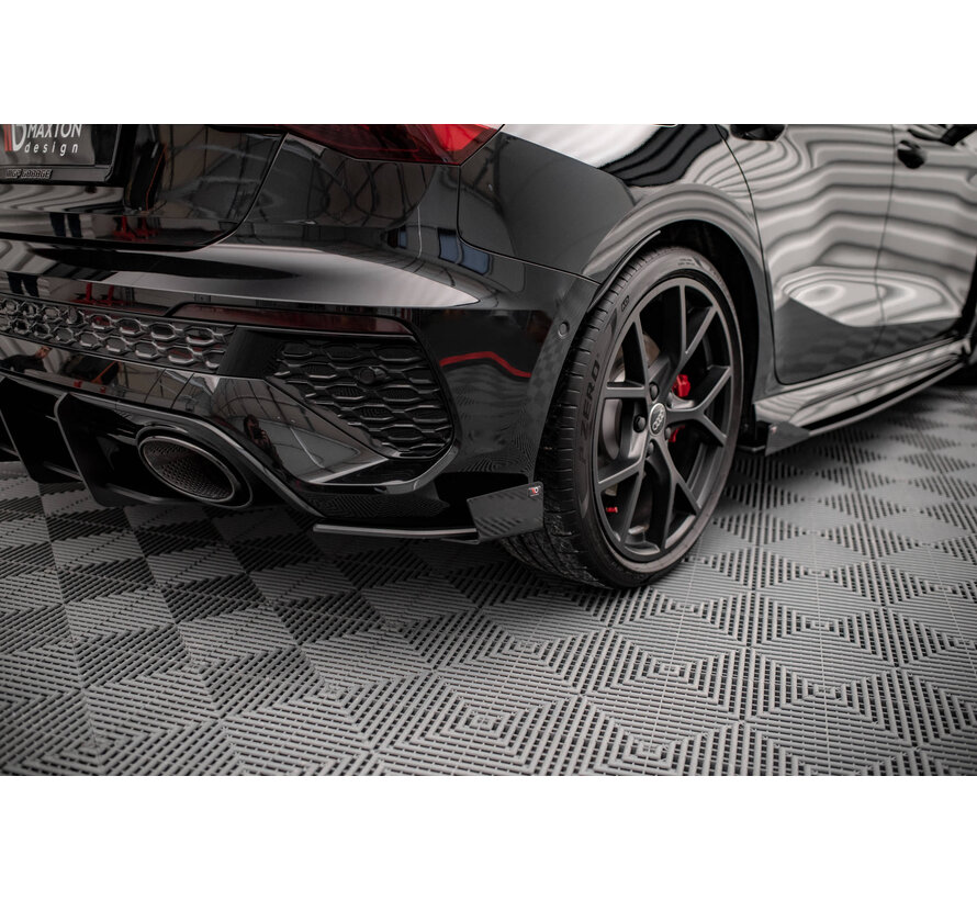 Maxton Design Street Pro Rear Side Splitters + Flaps Audi RS3 Sportback 8Y