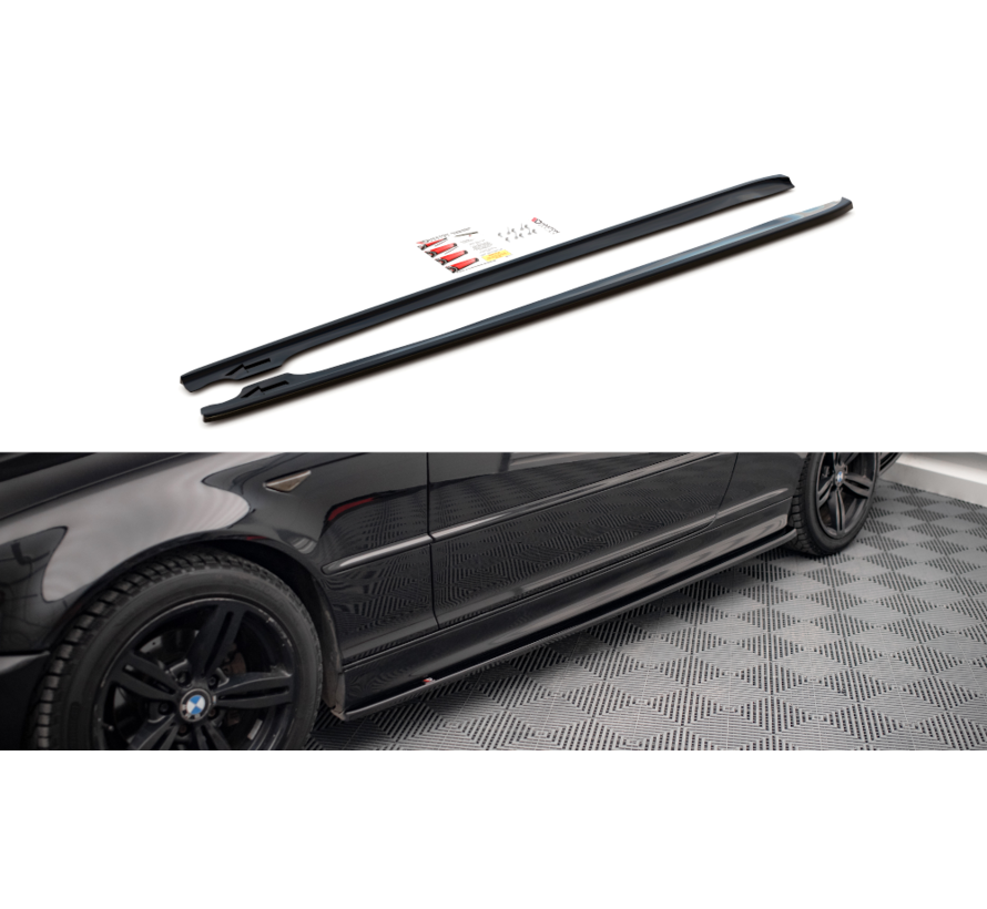 Maxton Design Side Skirts Diffusers V.2 BMW 3 Coupe M-Pack E46