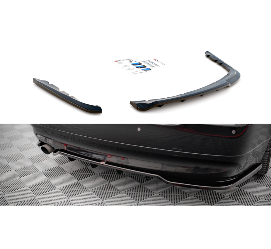 Maxton Design Central Rear Splitter (with vertical bars) BMW 3 Sedan E90