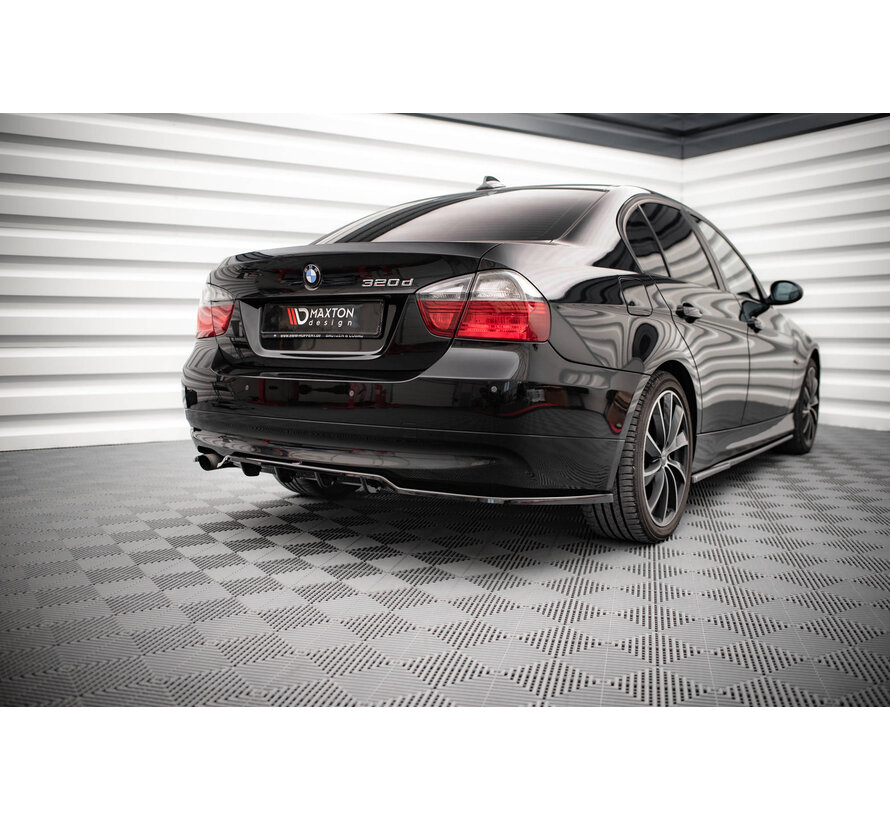 Maxton Design Central Rear Splitter (with vertical bars) BMW 3 Sedan E90