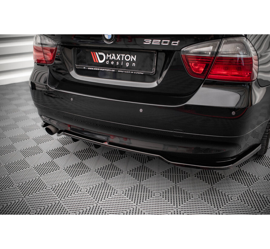 Maxton Design Central Rear Splitter (with vertical bars) BMW 3 Sedan E90