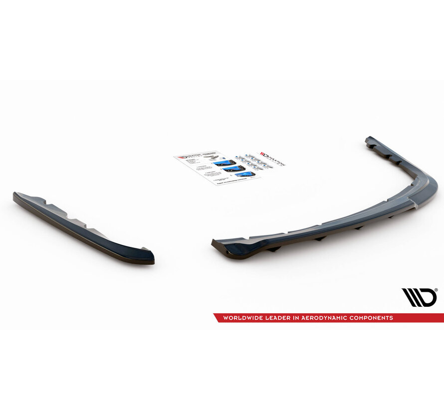 Maxton Design Central Rear Splitter (with vertical bars) BMW 3 Sedan E90