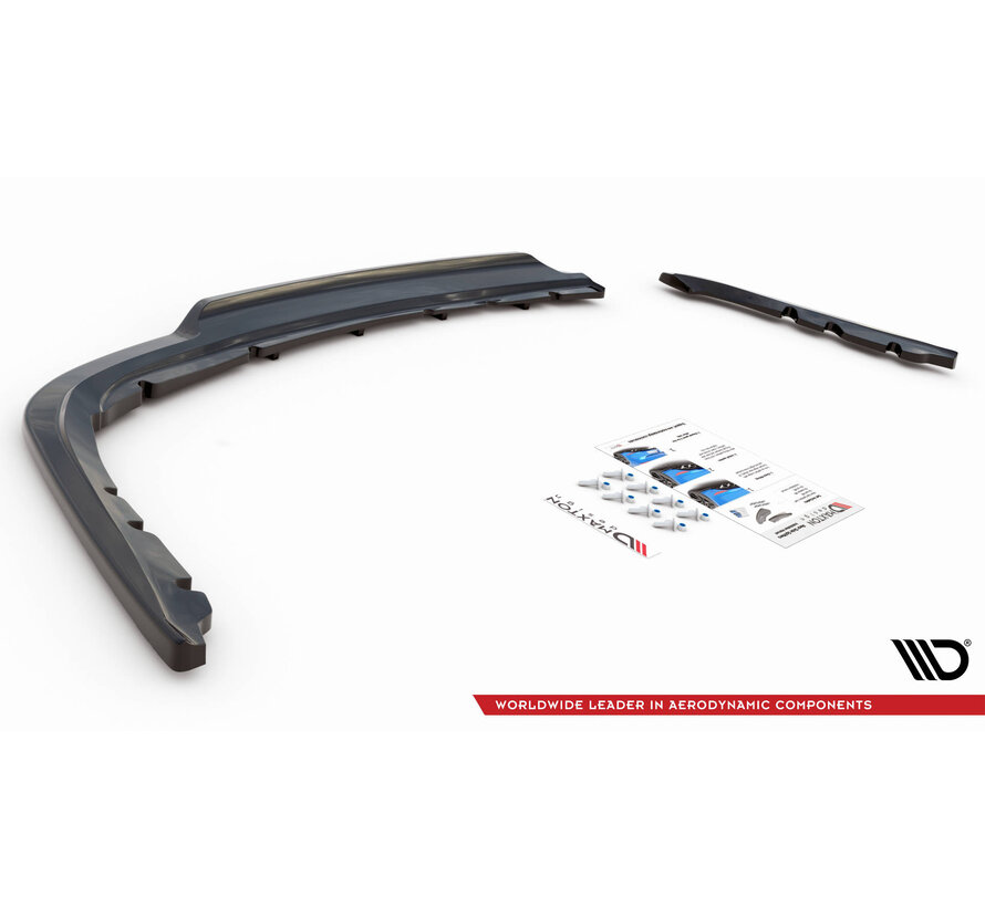 Maxton Design Central Rear Splitter (with vertical bars) BMW 3 Sedan E90