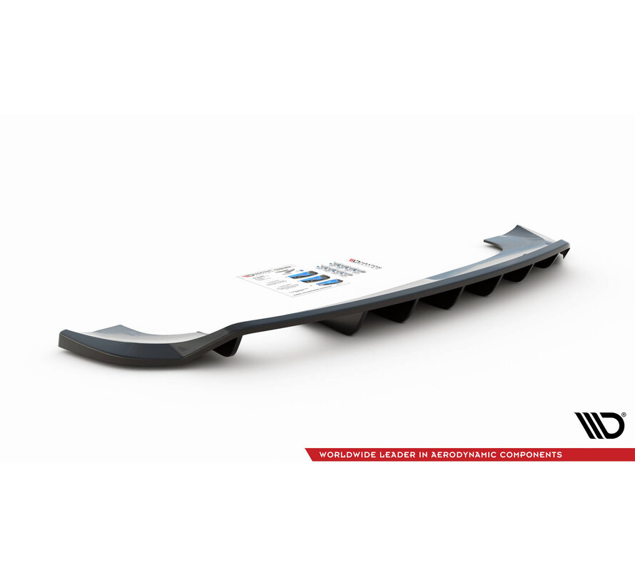 Maxton Design Central Rear Splitter (with vertical bars) Audi Q3 8U Facelift