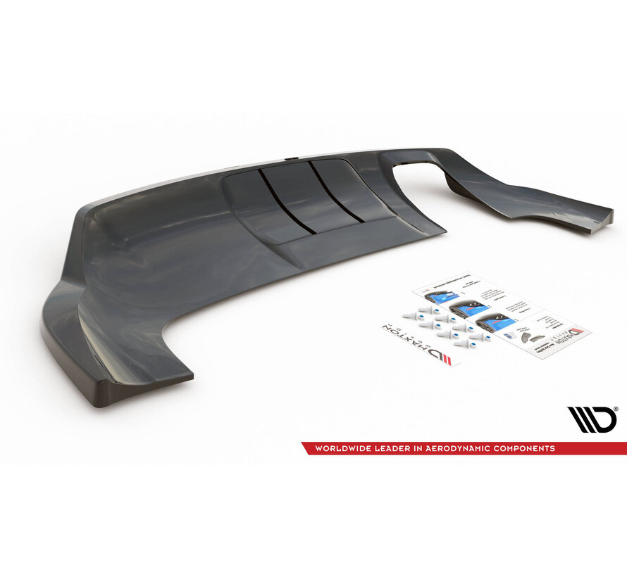 Maxton Design Central Rear Splitter (with vertical bars) Audi Q3 8U Facelift