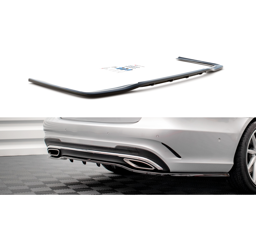 Maxton Design Central Rear Splitter (with vertical bars) Mercedes-Benz E AMG-Line Sedan W212 Facelift