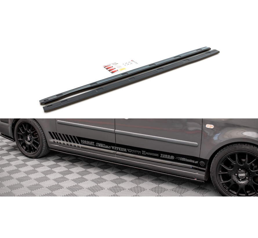 Maxton Design Side Skirts Diffusers Volkswagen Caddy Long Mk3 Facelift