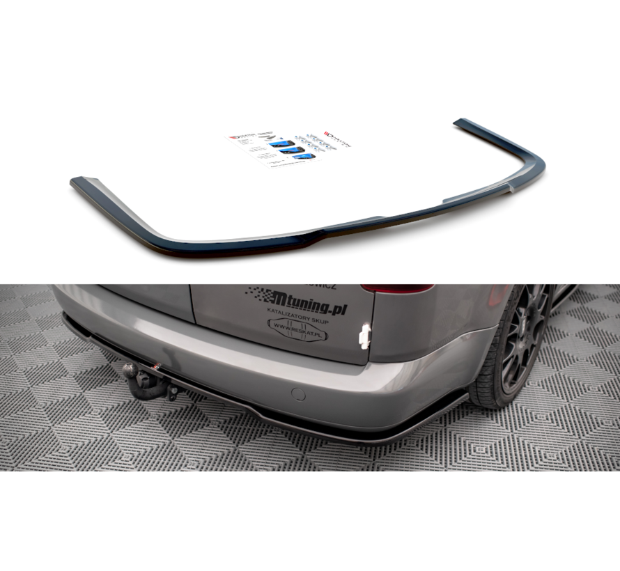 Maxton Design Central Rear Splitter for Volkswagen Caddy Long Mk3 Facelift