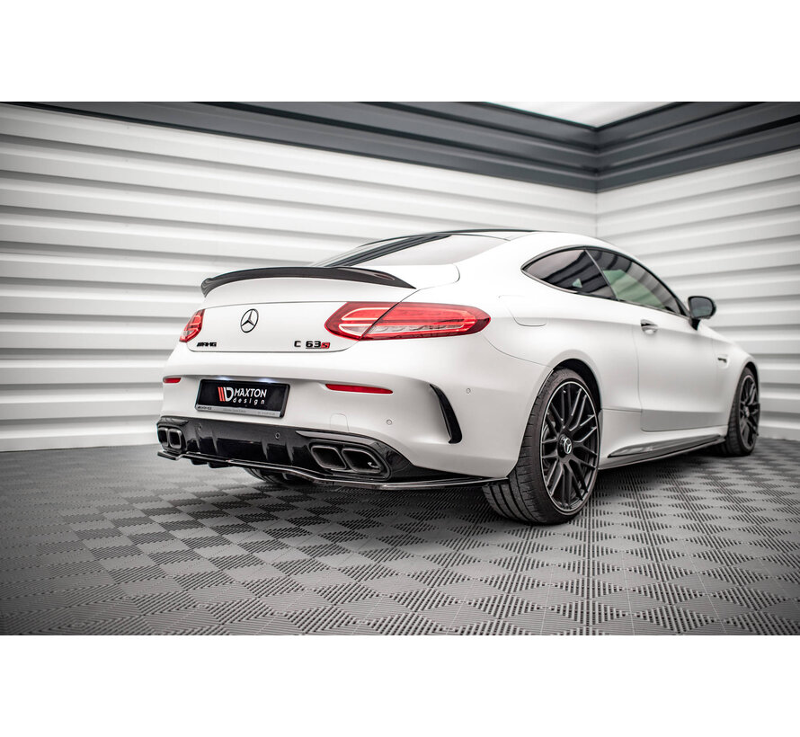 Maxton Design Central Rear Splitter (with vertical bars) Mercedes-AMG C 63AMG Coupe AMG Aero Pack C205 Facelift