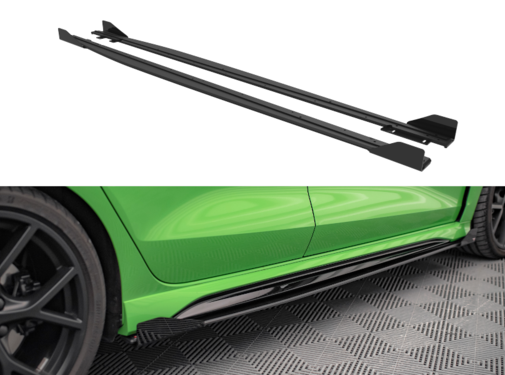Maxton Design Maxton Design Street Pro Side Skirts Diffusers + Flaps Audi RS3 Sedan 8Y
