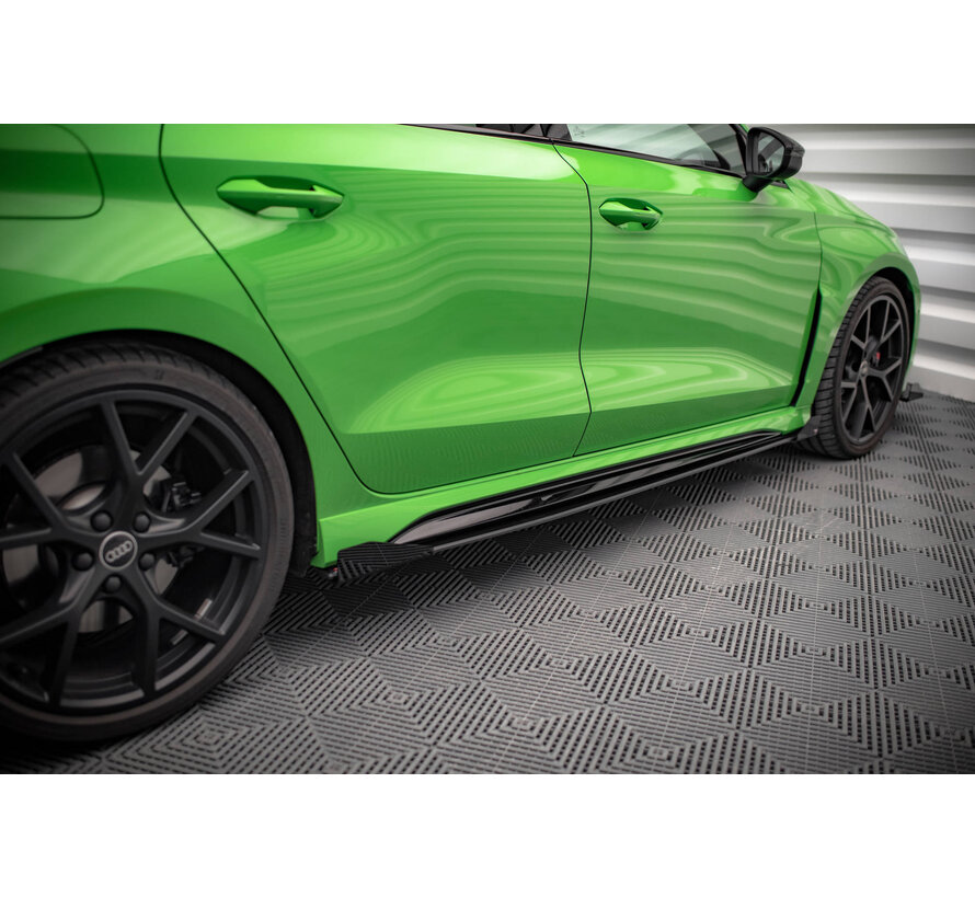 Maxton Design Street Pro Side Skirts Diffusers + Flaps Audi RS3 Sedan 8Y