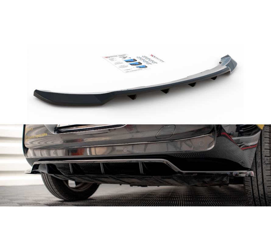 Maxton Design Central Rear Splitter (with vertical bars) BMW i3 Mk1 Facelift