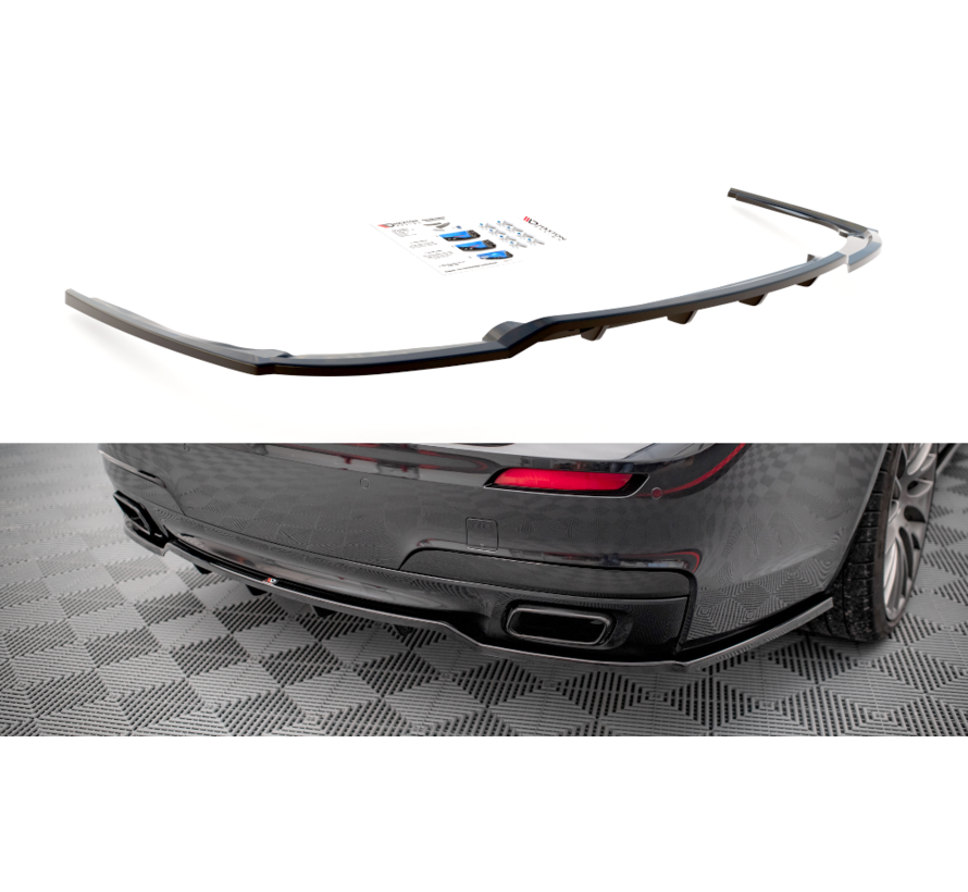 Maxton Design Central Rear Splitter (with vertical bars) BMW 7 M-Pack F01