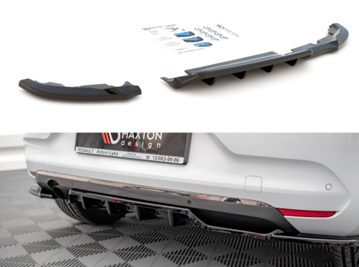 Maxton Design Maxton Design Central Rear Splitter (with vertical bars) Renault Clio Mk5