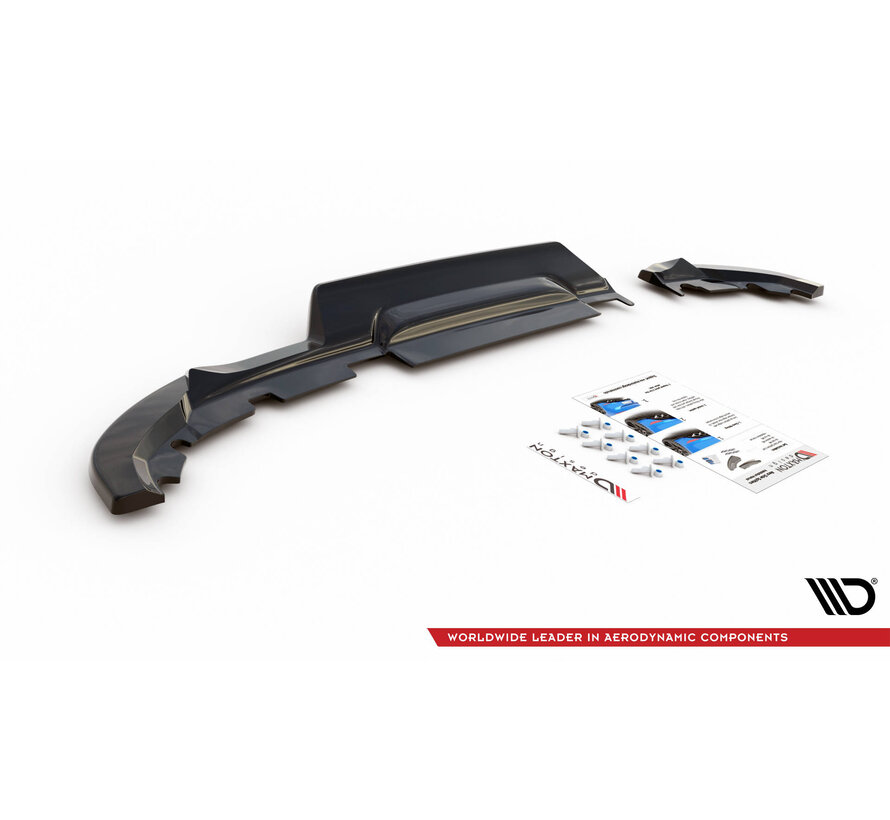 Maxton Design Central Rear Splitter (with vertical bars) Renault Clio Mk5