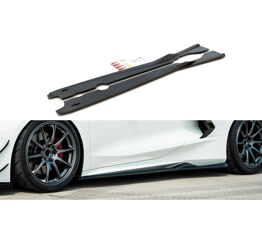 Maxton Design Side Skirts Diffusers Chevrolet Corvette C8