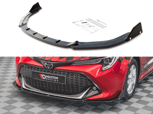 Maxton Design Maxton Design Front Splitter V.1 + Flaps Toyota Corolla GR Sport Hatchback XII