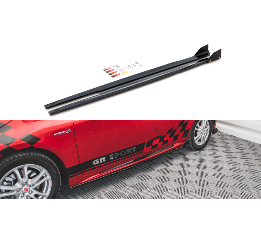 Maxton Design Side Skirts Diffusers V.1 + Flaps Toyota Corolla GR Sport Hatchback XII