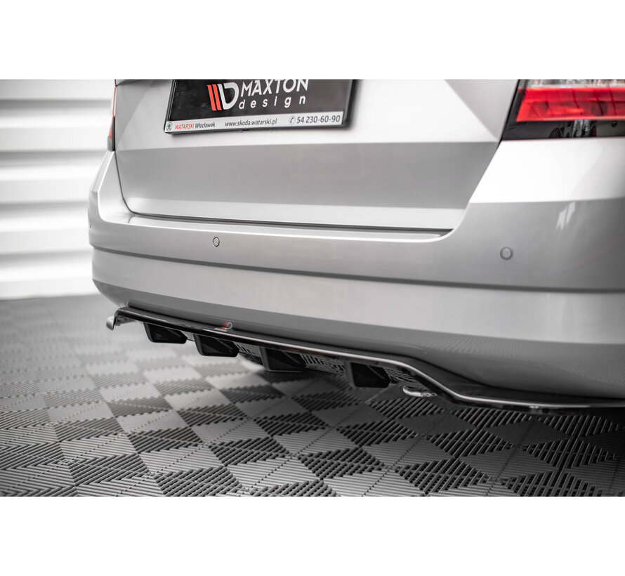 Maxton Design Central Rear Splitter (with vertical bars) Skoda Fabia Combi Mk3