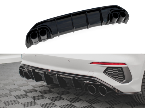 Maxton Design Maxton Design Rear Valance + Exhaust Ends Imitation Audi A3 S-Line Sportback 8Y