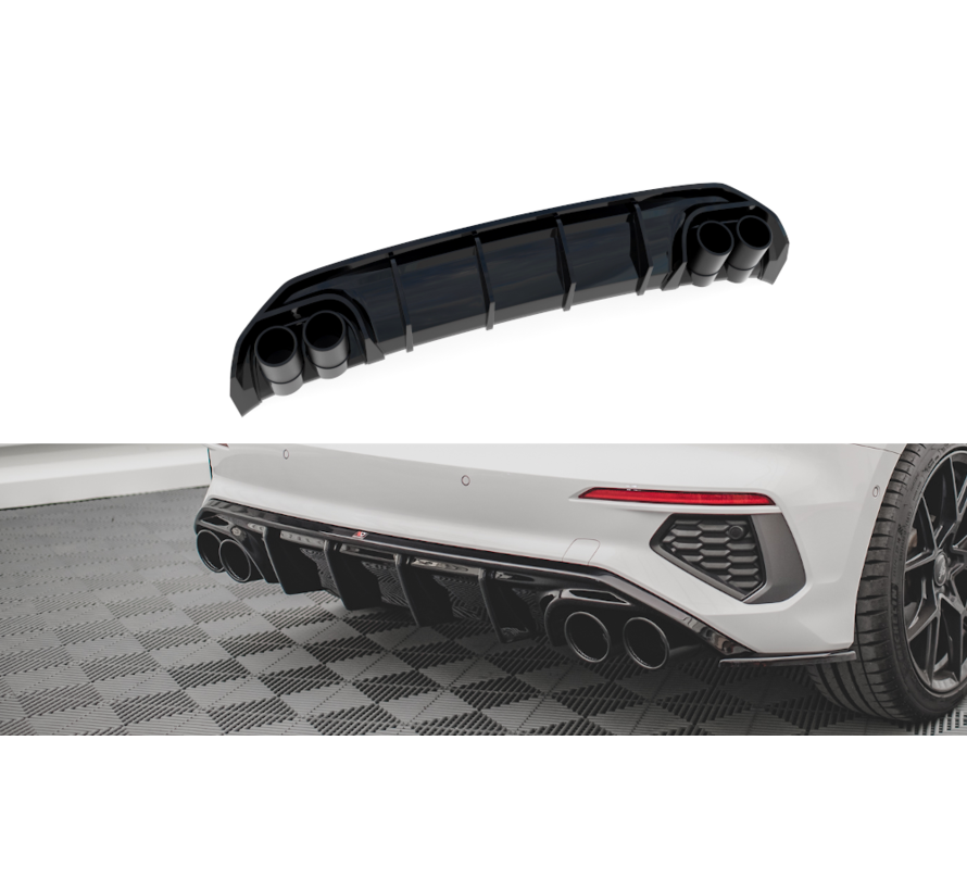 Maxton Design Rear Valance + Exhaust Ends Imitation Audi A3 S-Line Sportback 8Y