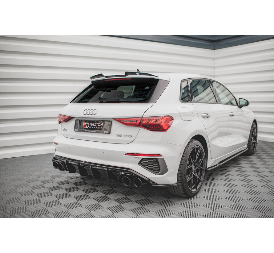 Maxton Design Rear Valance + Exhaust Ends Imitation Audi A3 S-Line Sportback 8Y