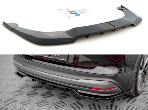 Maxton Design Maxton Design Central Rear Splitter (with vertical bars) Skoda Enyaq iV