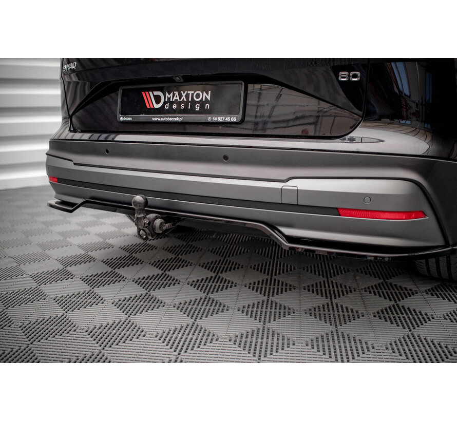 Maxton Design Central Rear Splitter (with vertical bars) Skoda Enyaq iV