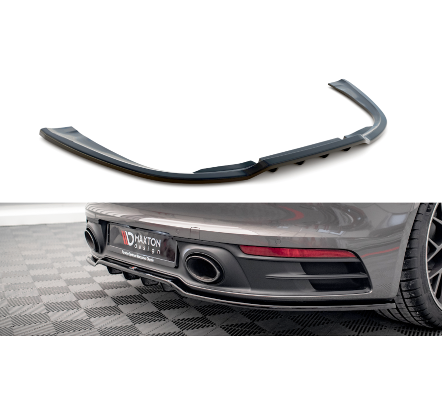 Maxton Design Central Rear Splitter (with vertical bars) Porsche 911 Carrera 4S 992