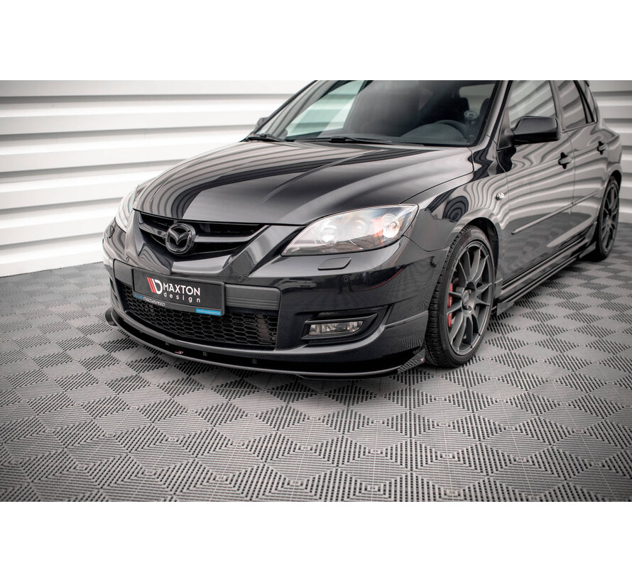 Maxton Design Street Pro Front Splitter V.1 + Flaps Mazda 3 MPS Mk1