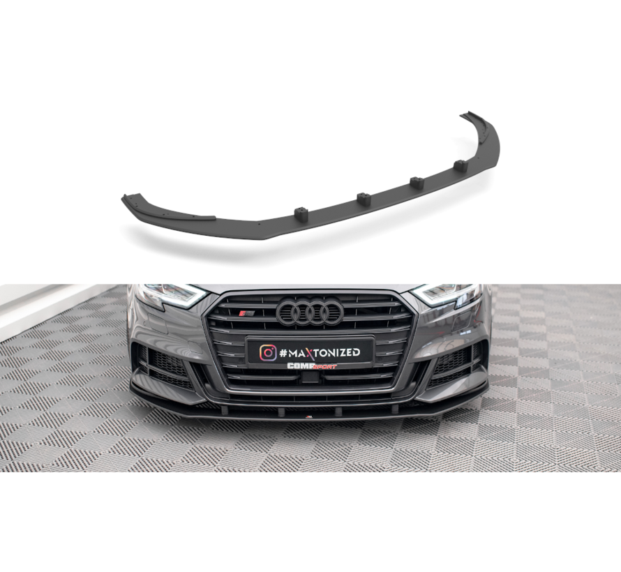 Maxton Design Street Pro Front Splitter Audi S3 / A3 S-Line Sportback 8V Facelift