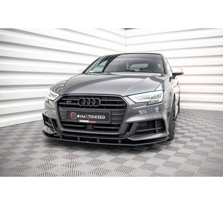 Maxton Design Street Pro Front Splitter Audi S3 / A3 S-Line Sportback 8V Facelift