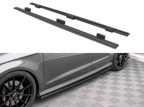 Maxton Design Maxton Design Street Pro Side Skirts Diffusers Audi S3 / A3 S-Line Sportback 8V Facelift