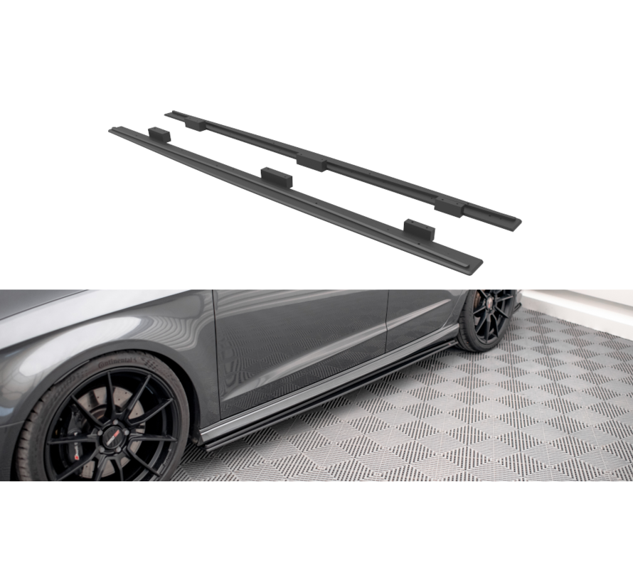 Maxton Design Street Pro Side Skirts Diffusers Audi S3 / A3 S-Line Sportback 8V Facelift