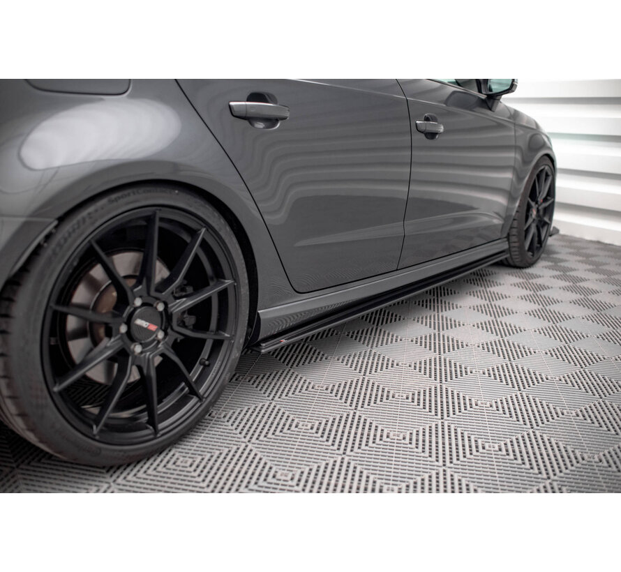 Maxton Design Street Pro Side Skirts Diffusers Audi S3 / A3 S-Line Sportback 8V Facelift