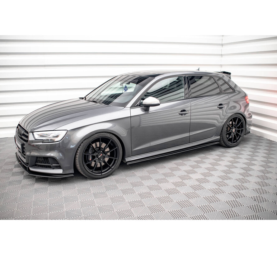 Maxton Design Street Pro Side Skirts Diffusers Audi S3 / A3 S-Line Sportback 8V Facelift