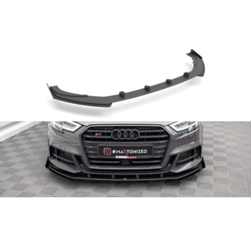 Maxton Design Maxton Design Street Pro Front Splitter V.1 + Flaps Audi S3 / A3 S-Line Sportback 8V Facelift