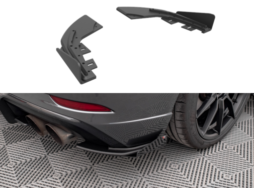 Maxton Design Maxton Design Street Pro Rear Side Splitters + Flaps Audi S3 Sportback 8V Facelift