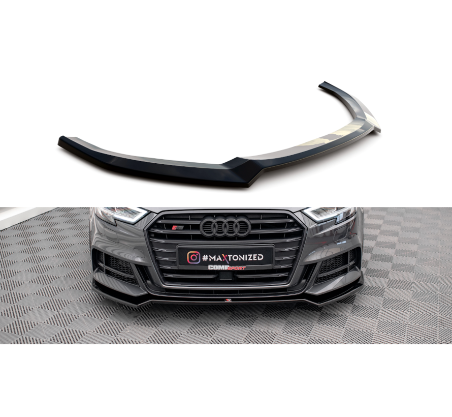 Maxton Design Front Splitter V.2 Audi S3 / A3 S-Line Sportback 8V Facelift