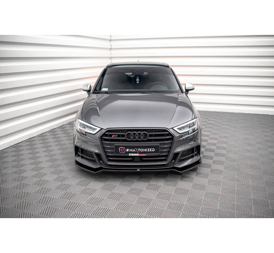 Maxton Design Front Splitter V.2 Audi S3 / A3 S-Line Sportback 8V Facelift